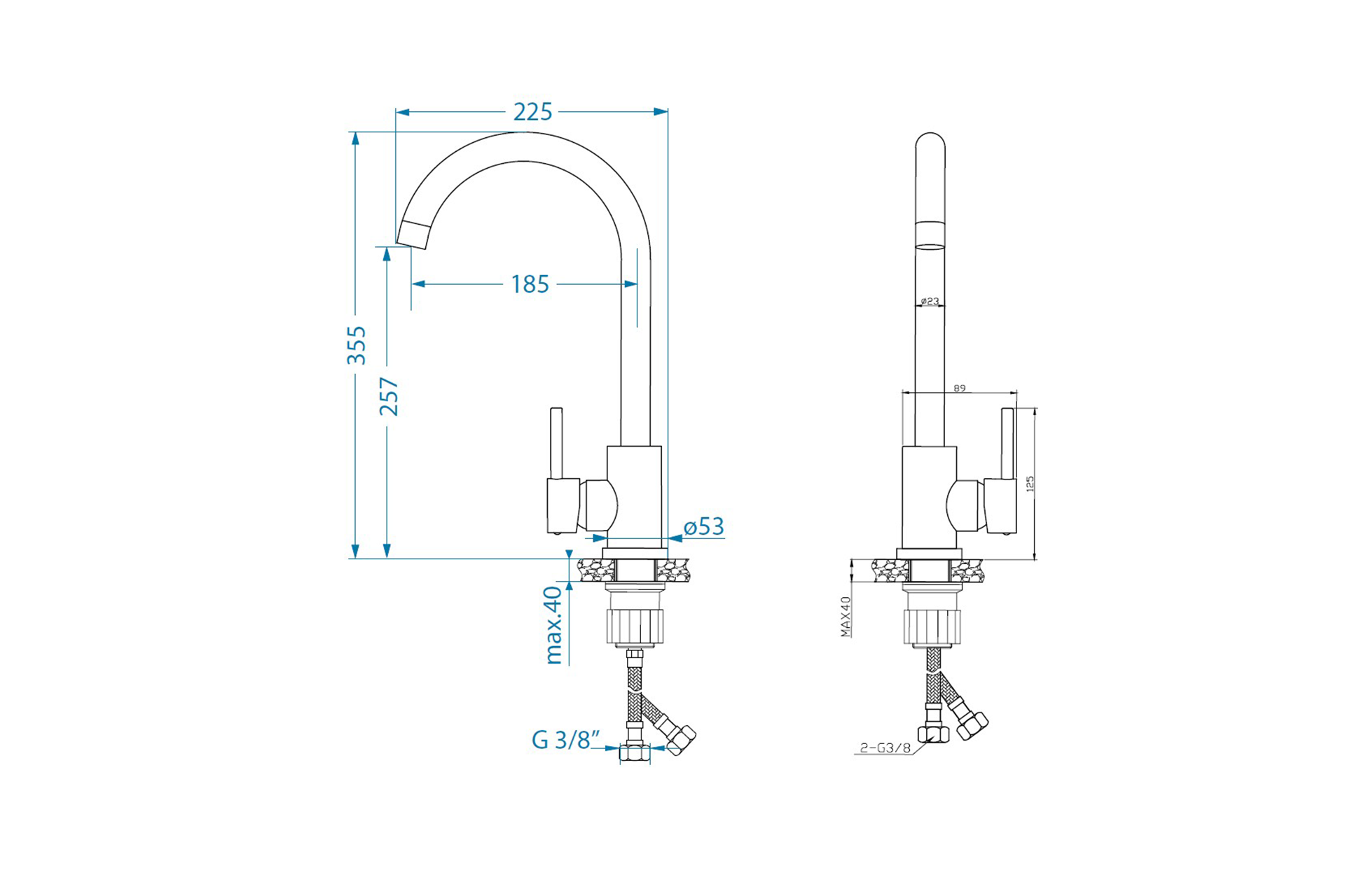 Pachet chiuvetă Alveus Atrox 30 Bej + baterie Jana G55 bej + sită inox - imagine 6