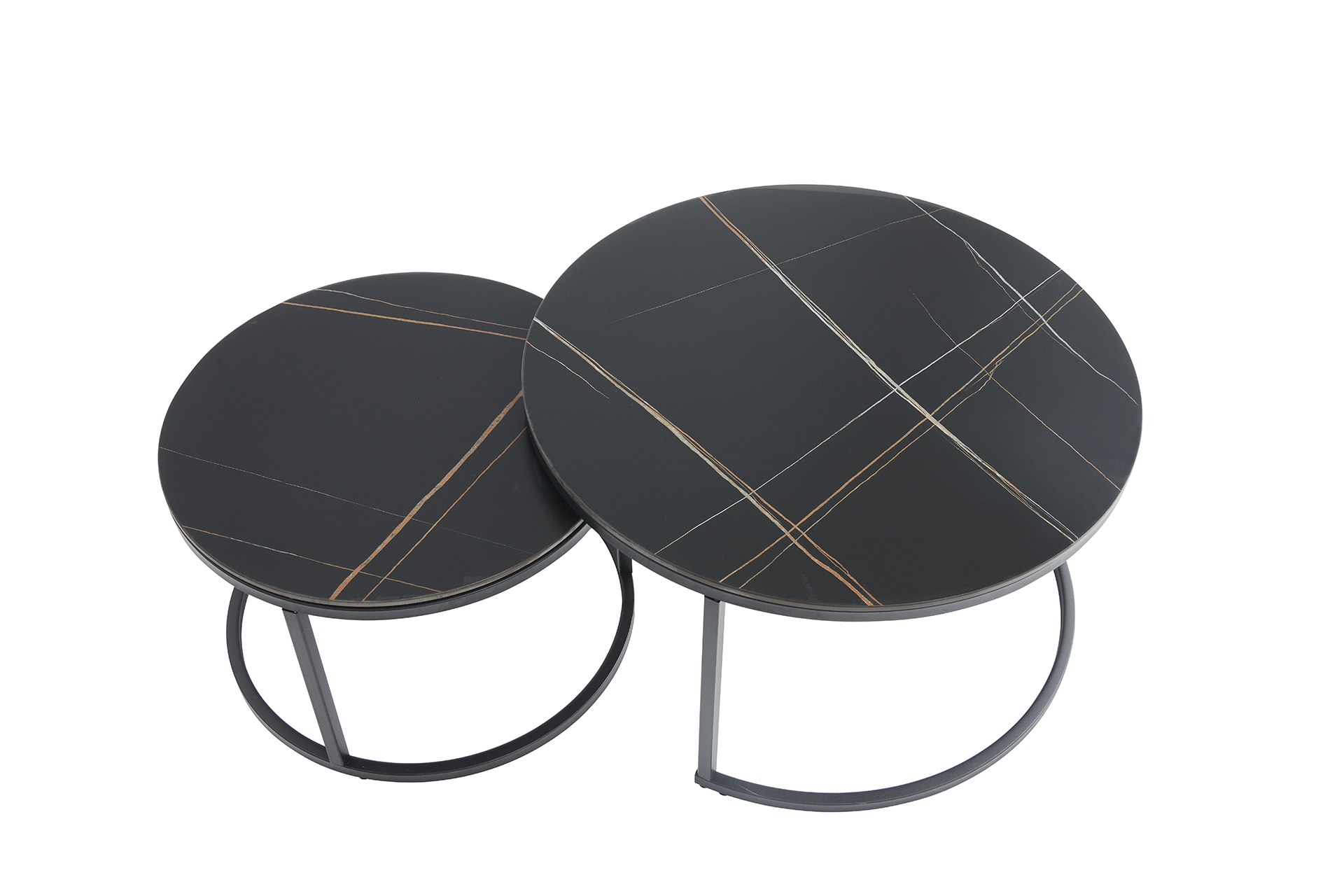Set 2 măsuțe de cafea Twin ceramic D80/D60 - Mobila LEMS
