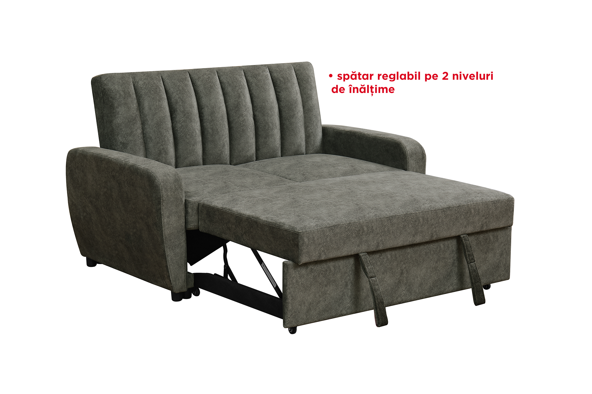 Canapea extensibilă Fortis 2 locuri (rabatabilă, click-clack) - imagine 3
