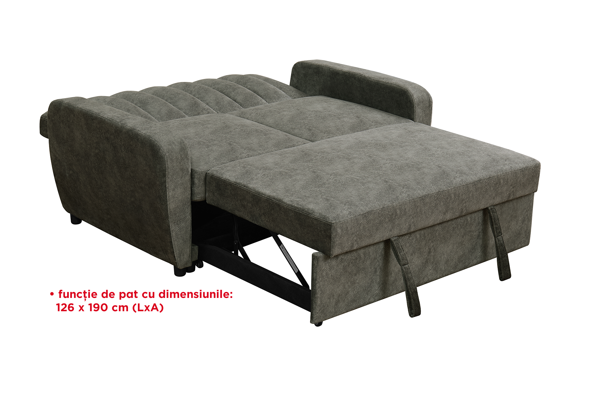Canapea extensibilă Fortis 2 locuri (rabatabilă, click-clack) - imagine 4